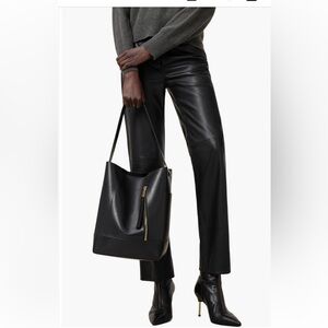 All Saints Alba Leather Hobo Bag